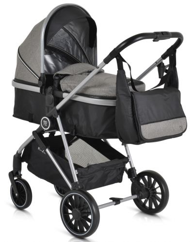 Бебешка комбинирана количка Moni - Kali, сива - 5