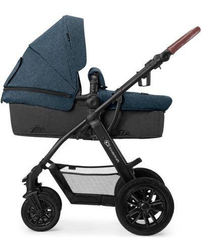 Бебешка количка 3 в 1 KinderKraft Xmoov - Трансформираща се, с кошница, синя - 4