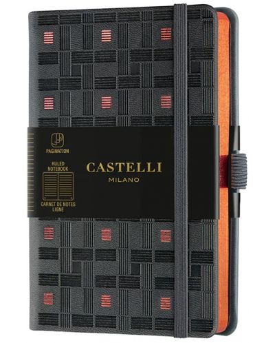 Бележник Castelli Copper & Gold - Weaving Copper, 9 x 14 cm, линиран - 1