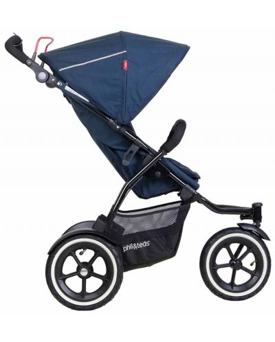 Бебешка количка за едно или породени деца Phil & Teds - Sport V5, Синя - 2