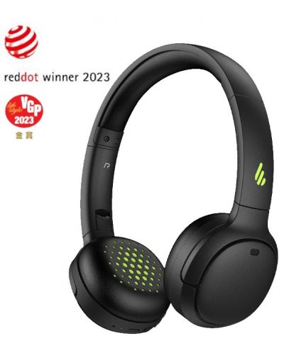 Безжични слушалки с микрофон Edifier - WH500, черни/зелени - 1