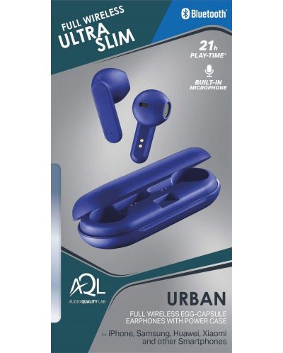 Безжични слушалки Cellularline  - Urban, TWS, сини - 4