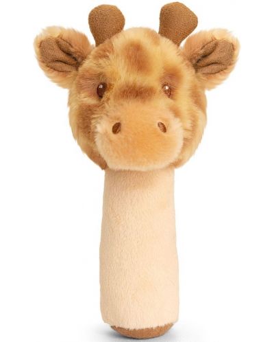 Бебешка дрънкалка Keel Toys Keeleco - Жираф, стик, 14 cm - 1