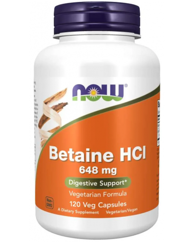 Betaine HCl, 120 капсули, Now - 1