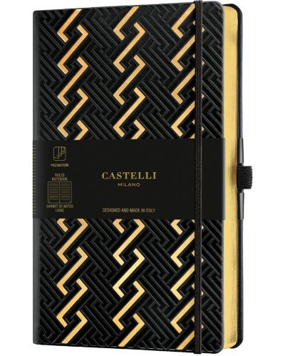 Бележник Castelli Copper & Gold - Roman Gold, 19 x 25 cm, линиран - 1