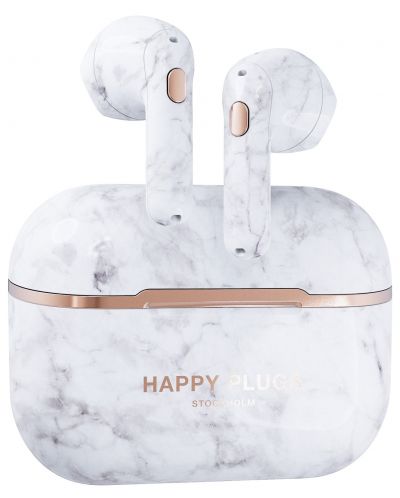 Безжични слушалки Happy Plugs - Hope, TWS, White Marble - 2