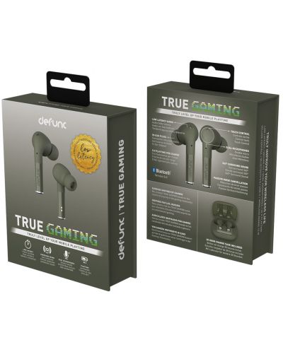 Безжични слушалки Defunc - TRUE GAMING, TWS, зелени - 5