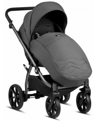 Комбинирана бебешка количка 2 в 1 Tutis - Leo, Dark Grey - 4