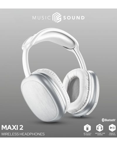 Безжични слушалки с микрофон Cellularline - MS Maxi 2, бели - 3