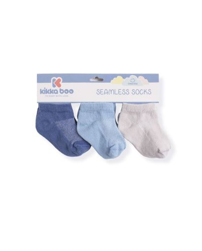 Бебешки къси чорапи KikkaBoo Solid - Памучни, 1-2 години, тъмно сини