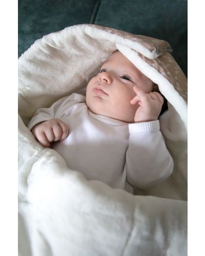 Бебешко чувалче BabyJem - Сьомга, с цветя, 43 x 80 cm - 4