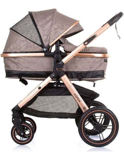 Бебешка количка с трансформираща се седалка Chipolino - Аспен, Пясък - 9