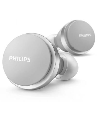 Безжични слушалки Philips - TAT8506WT/00, TWS, ANC, бели - 4