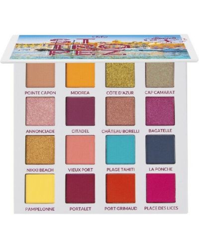 BH Cosmetics Палитра сенки Summer In St Tropez, 16 цвята - 1