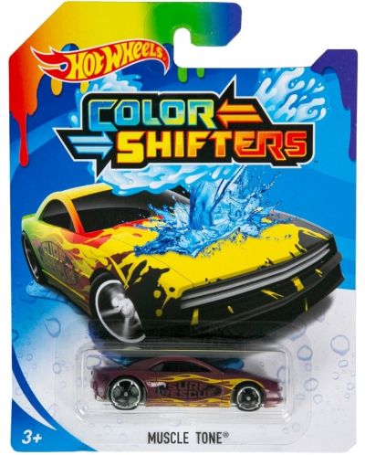 Количка Hot Wheels Colour Shifters - Muscule Tone, с променящ се цвят - 1
