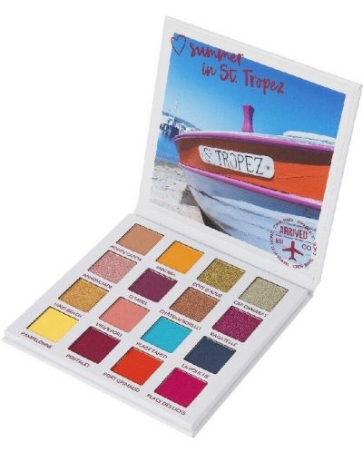 BH Cosmetics Палитра сенки Summer In St Tropez, 16 цвята - 5