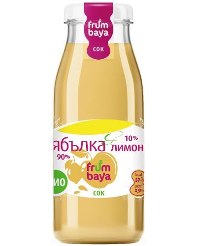 Био сок Frumbaya - Ябълка и лимон, 250 ml - 1