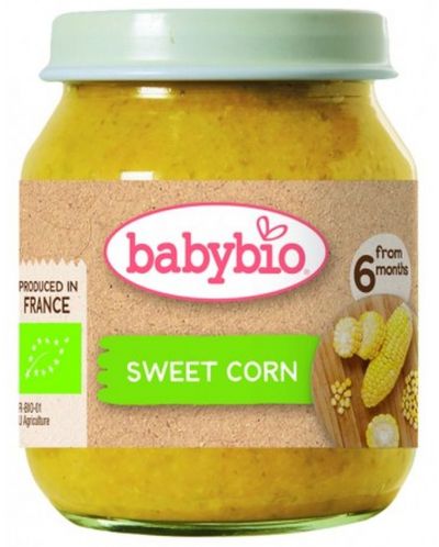 Био зеленчуково пюре Babybio - Сладка царевица, 130g - 1