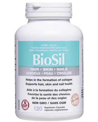 BioSil Hair, Skin & Nails, 120 капсули, Natural Factors - 1