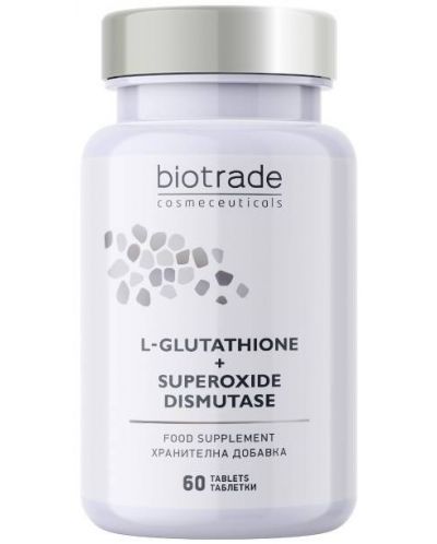 Biotrade Хранителна добавка L-Glutathione + Superoxide Dismutase, 60 таблетки - 1