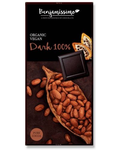Био натурален шоколад, 100% какао, 70 g, Benjamissimo - 1