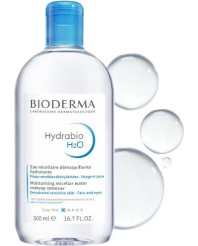Bioderma Hydrabio Комплект - Мицеларна вода H2O, с помпа, 2 x 500 ml (Лимитирано) - 4