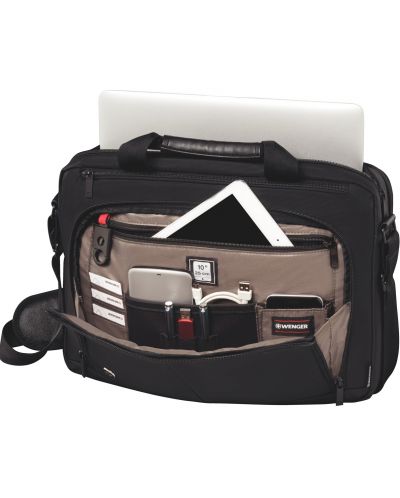 Бизнес чанта за лаптоп Wenger - Source, 16", черна - 2