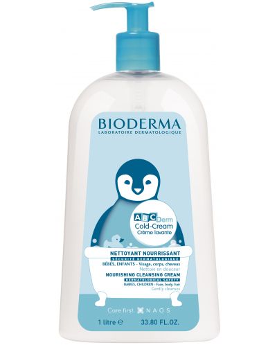 Bioderma ABC Derm Подхранващ измивен крем Cold-Cream lavante, 1000 ml - 1