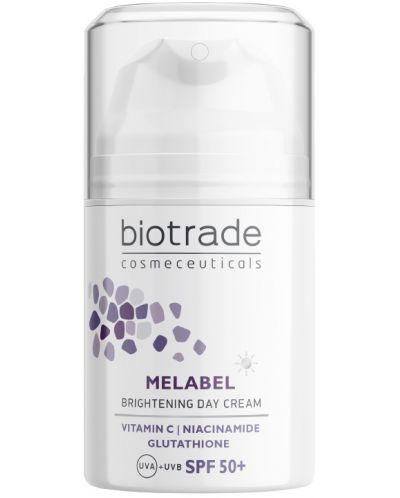 Biotrade Melabel Изсветляващ дневен крем за лице, SPF50+, 50 ml - 1