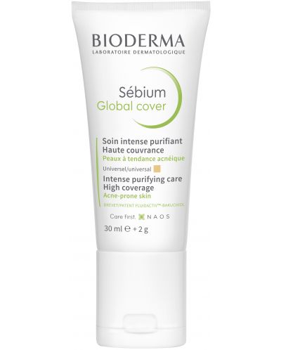 Bioderma Sébium Крем срещу несъвършенства с цвят  Global Cover, 30 ml - 1