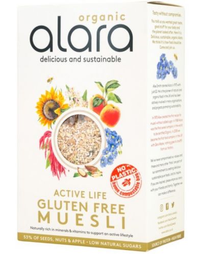 Active Life Gluten Free Muesli, 250 g, Alara - 1