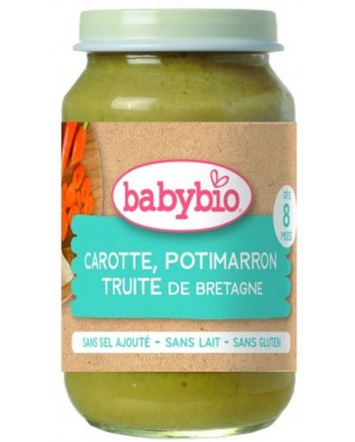 Babybio - Био зеленчуково пюре с  пъстърва, 200 g - 1