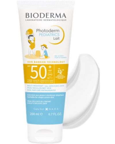 Bioderma Photoderm Слънцезащитно мляко Pediatrics, SPF50+, 200 ml - 2