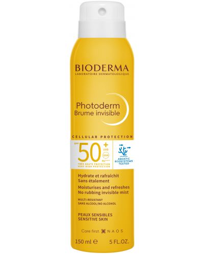 Bioderma Photoderm Слънцезащитен прозрачен спрей Brume Invisible, SPF50+, 150 ml - 1