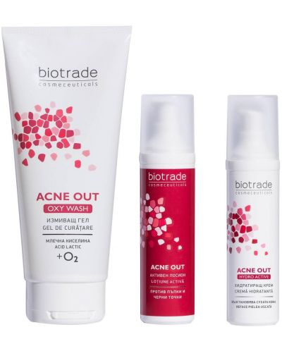 Biotrade Acne Out Рутина срещу гнойни пъпки, 3 части - 1