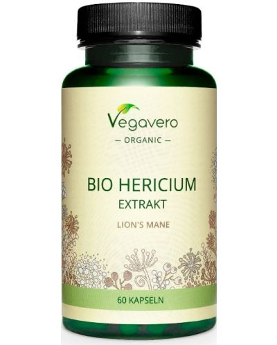 Bio Hericium Extrakt, 500 mg, 60 капсули, Vegavero - 1