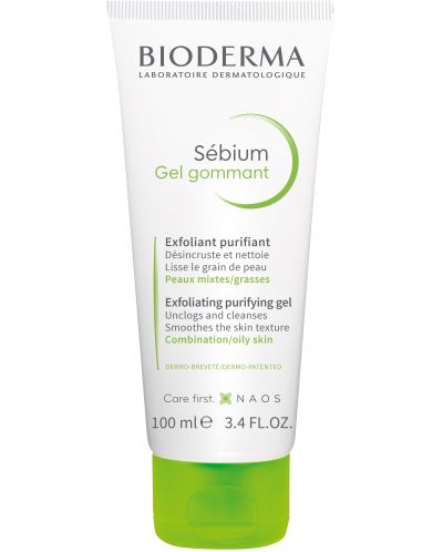 Bioderma Sébium Почистващ и ексфолиращ гел, 100 ml - 1