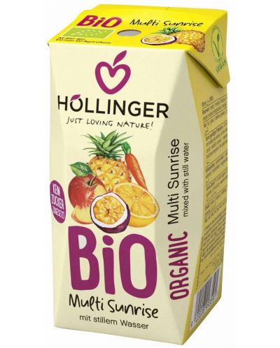 Био мулти плодов сок Hollinger - С морков, 200 ml - 1