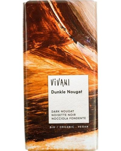Био тъмен шоколад с нуга крем, 100 g, Vivani - 1
