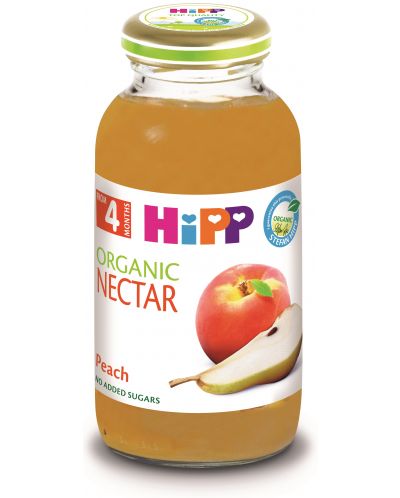 Био нектар Hipp - Праскова и круша, 200 ml - 1