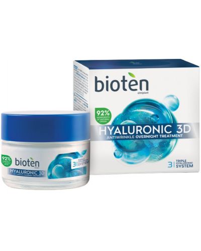 Bioten Hyaluronic 3D Нощен крем за лице, 50 ml - 1