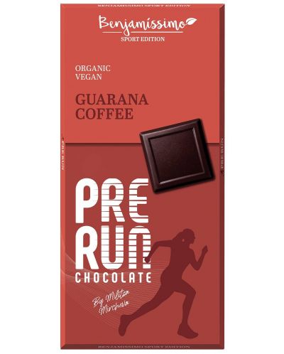 Био шоколад Pre Run с кафе и гуарана, 60 g, Benjamissimo - 1