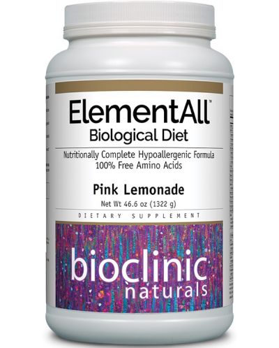 Bioclinic Naturals ElementAll Biological Diet, розова лимонада, 1322 g, Natural Factors - 1