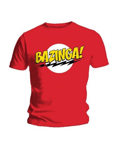 Тениска Big Bang Theory Bazinga, червена, размер L - 1