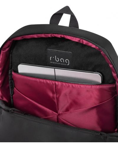 Бизнес раница за лаптоп R-bag - Neutro Black, 14" - 4