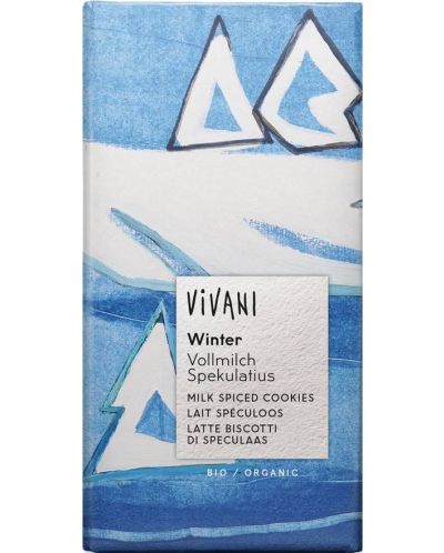Био млечен зимен шоколад, 100 g, Vivani - 1