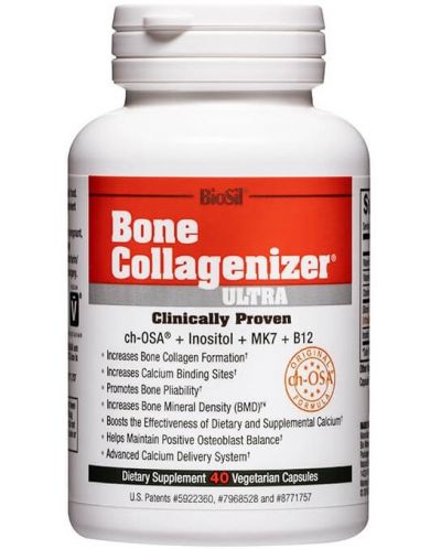 BioSil Bone Collagenizer Ultra, 40 капсули, Natural Factors - 1