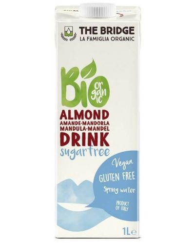 Био бадемова напитка без захар, 3%, 1 l, The Bridge - 1