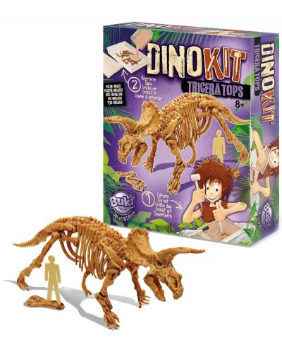 Игрален комплект с динозавър Buki Dinosaurs - Трицератопс - 1