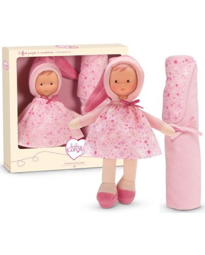 Кукла джудже с одеяло Corolle от серията Розово цвете – 24 cm - 2